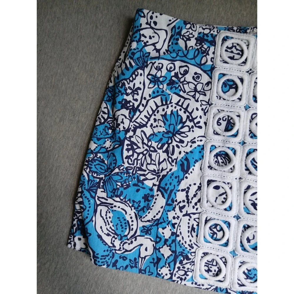 Lilly Pulitzer Skirt 4 Skort Marigold Mini Floral Resort Beach Cruise